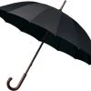 Falcone Herenparaplu Met Houten Stok - Ø 125 Cm - Zwart -Regenjas En Paraplu 1200x969
