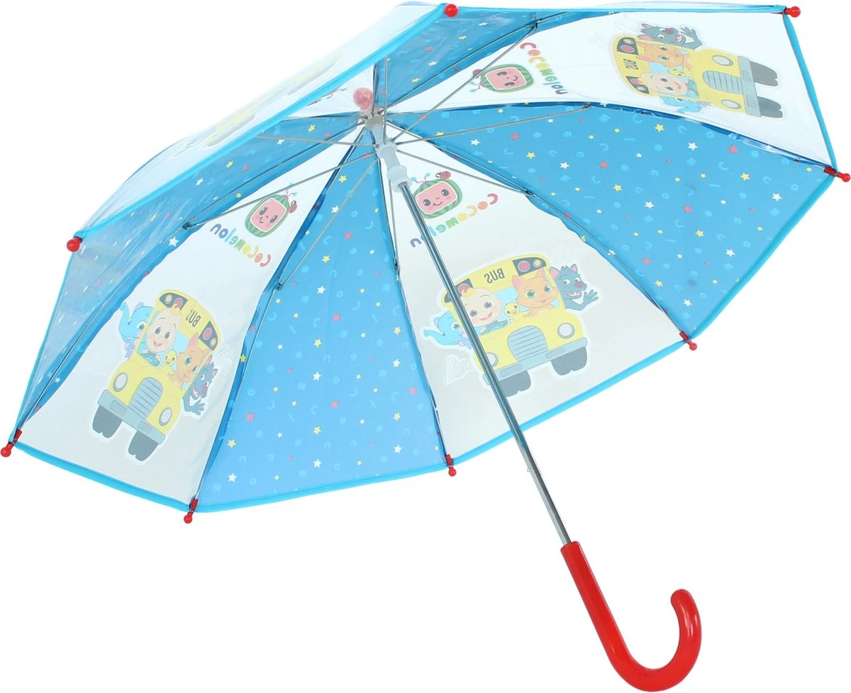 Cocomelon Rainy Days Paraplu - Blauw 4 Cocomelon Rainy Days Paraplu - Blauw - Afbeelding 2