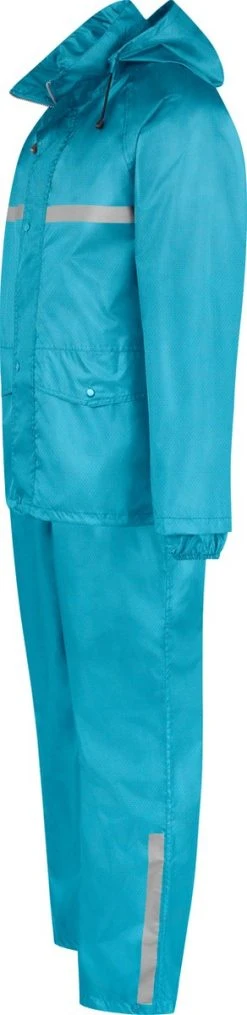 BJØRNSON Dusch Regenpak Dames & Heren - Waterdicht - Maat 3XL - Aqua Blauw 25 BJØRNSON Dusch Regenpak Dames & Heren - Waterdicht - Maat 3XL - Aqua Blauw -Regenjas En Paraplu 292x1200