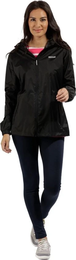 Regatta Pack-It II Regenjas - Maat 44 - Vrouwen - Zwart -Regenjas En Paraplu 350x1200