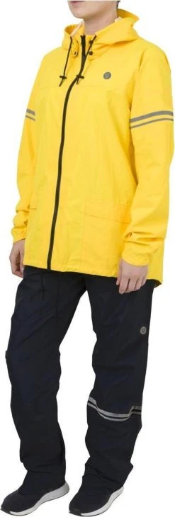 AGU Original Regenpak Essential - Geel/Zwart - L - Dames & Heren - Waterdicht & Ademend -Regenjas En Paraplu 406x1200