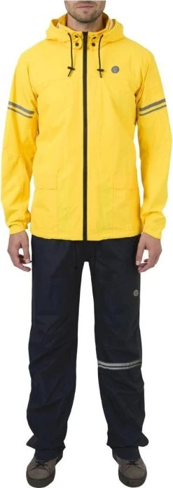 AGU Original Regenpak Essential - Geel/Zwart - L - Dames & Heren - Waterdicht & Ademend -Regenjas En Paraplu 427x1200 2