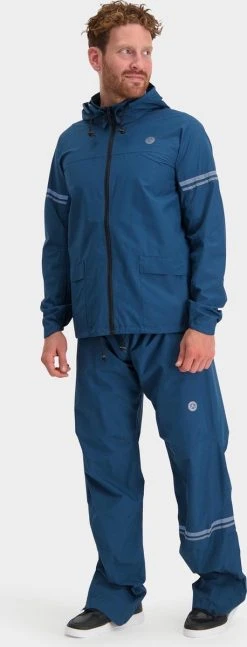 AGU Original Regenpak Essential - Blauw - L - Dames & Heren - Waterdicht & Ademend -Regenjas En Paraplu 458x1200 1