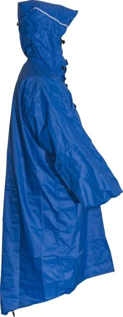 LOWLAND OUTDOOR Wandelponcho - 100% Waterdicht (7.000mm) - Ademend (7.000g/M²) Electric Blue - Medium -Regenjas En Paraplu 466x1200 1
