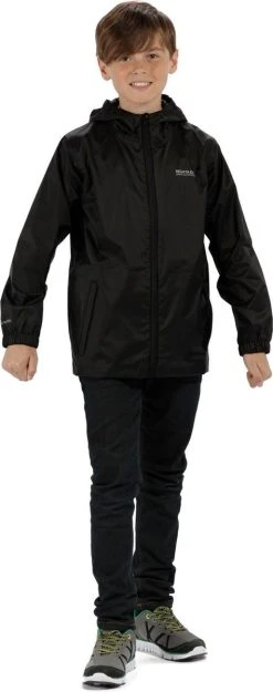 Regatta Pack It III Regenjas Junior Jas - Maat 164 - Unisex - Zwart -Regenjas En Paraplu 474x1200