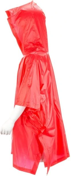 Merkloos Regenponcho - Regenjas - Regenkleding - Kinderen - Jongens - Meisjes - Herbruikbaar - One-size - PVC- Rood -Regenjas En Paraplu 484x1200 1