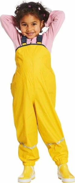 Playshoes Regenbroek Met Bretels Kinderen - Geel - Maat 104 -Regenjas En Paraplu 491x1200 1