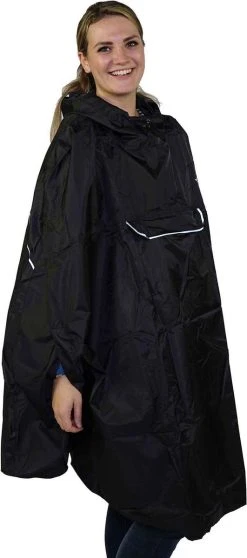 BJØRNSON Haps Regenponcho Fiets Dames & Heren - Fietsponcho - Zwart -Regenjas En Paraplu 531x1200 4