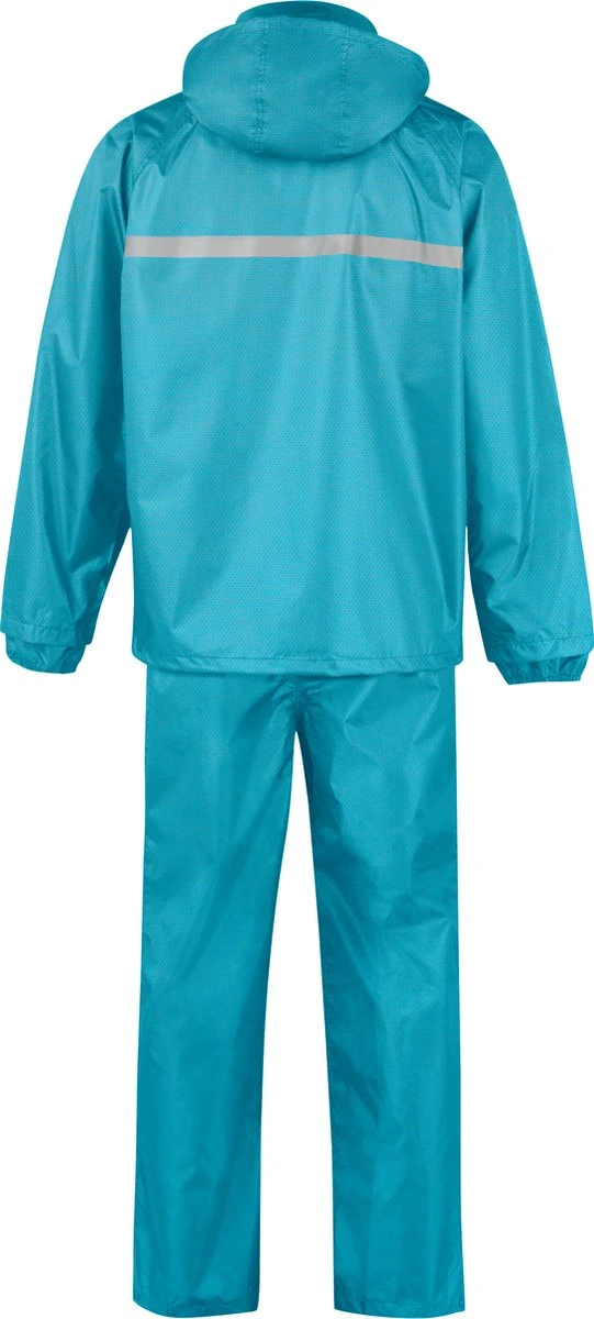 BJØRNSON Dusch Regenpak Dames & Heren - Waterdicht - Maat 3XL - Aqua Blauw 4 BJØRNSON Dusch Regenpak Dames & Heren - Waterdicht - Maat 3XL - Aqua Blauw - Afbeelding 2