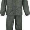 BJØRNSON Dusch Regenpak Dames & Heren - Waterdicht - Maat L - Olijfgroen -Regenjas En Paraplu 547x1200