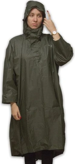 LOWLAND OUTDOOR® Wandelponcho - 100% Waterdicht (10.000mm) - Ademend (8.000g/M²) PFAS Vrij! Medium