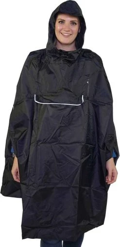 BJØRNSON Haps Regenponcho Fiets Dames & Heren - Fietsponcho - Zwart -Regenjas En Paraplu 583x1200 6
