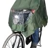 Poncho Regenponcho - Fietsponcho Fiets - Koplampproof Transparant - One Size Unisex Olijfgroen - Hooodie -Regenjas En Paraplu 585x1200