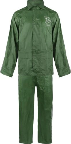 C-Line Regenpak Met Capuchon - Groen - Reflecterend - Nieuw Model - Volwassen Maat XXL