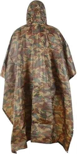 Regenponcho / Fietsponcho Herbruikbaar Voor Volwassenen ( Dames En Heren ) - 200x110cm - 100% Ripstop Polyester - Camouflage -Regenjas En Paraplu 600x1200