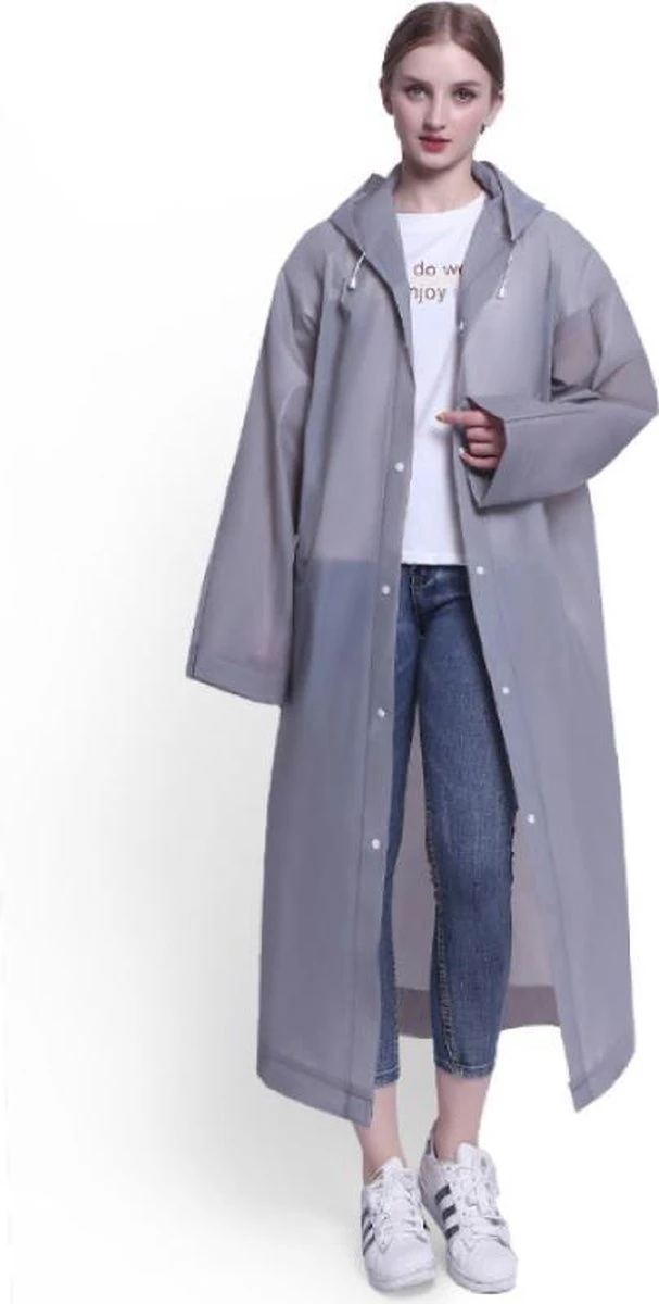 Regenjas-Regenpak- Regenjas Semi-kleuren Grijs - 115 * 65cm 7 Regenjas-Regenpak- Regenjas Semi-kleuren Grijs - 115 * 65cm - Afbeelding 5