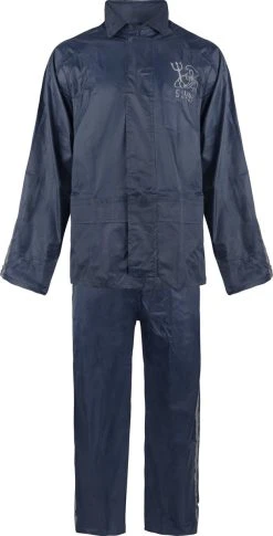 C-Line Regenpak Met Capuchon - Blauw - Reflecterend - Nieuw Model - Volwassen Maat XXXXL