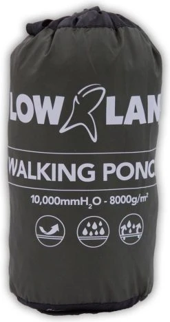 LOWLAND OUTDOOR® Wandelponcho - 100% Waterdicht (10.000mm) - Ademend (8.000g/M²) PFAS Vrij! -Regenjas En Paraplu 633x1200 1