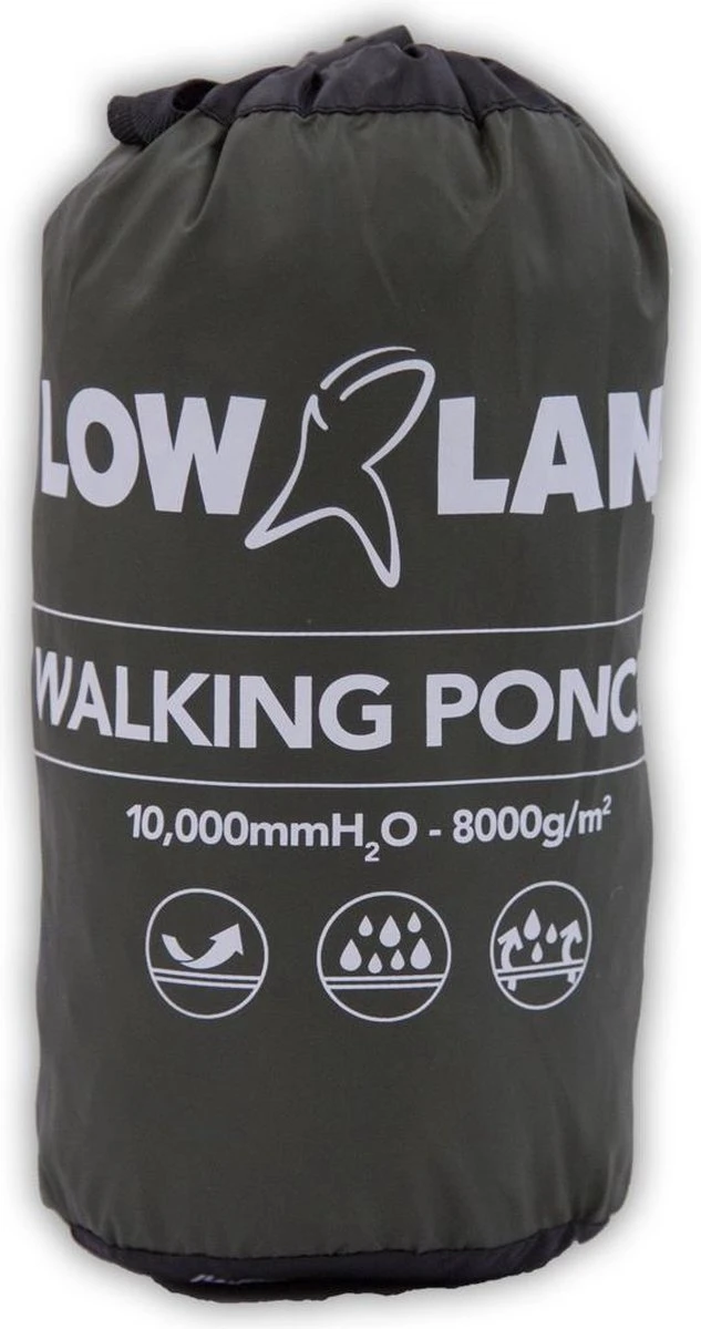 LOWLAND OUTDOOR® Wandelponcho - 100% Waterdicht (10.000mm) - Ademend (8.000g/M²) PFAS Vrij! Medium 7 LOWLAND OUTDOOR® Wandelponcho - 100% Waterdicht (10.000mm) - Ademend (8.000g/M²) PFAS Vrij! Medium - Afbeelding 5
