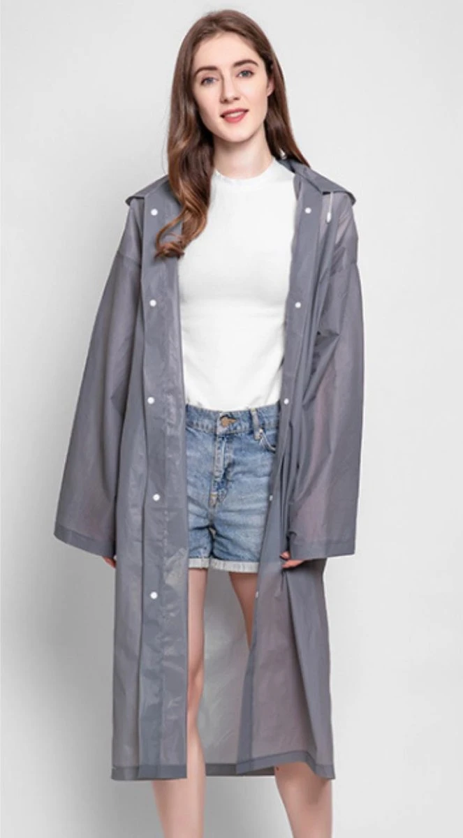 Regenjas-Regenpak- Regenjas Semi-kleuren Grijs - 115 * 65cm 6 Regenjas-Regenpak- Regenjas Semi-kleuren Grijs - 115 * 65cm - Afbeelding 4