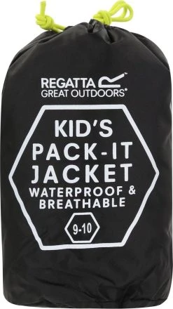 Regatta Pack It III Regenjas Junior Jas - Maat 164 - Unisex - Zwart -Regenjas En Paraplu 674x1200 1