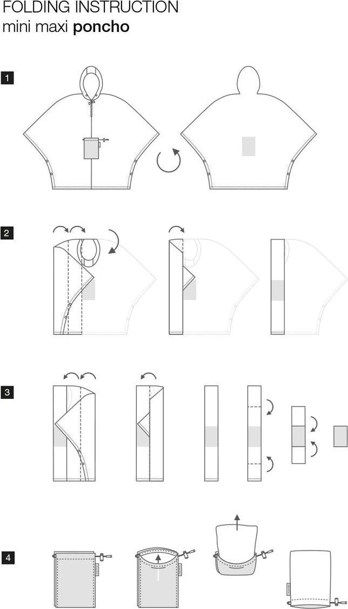 Reisenthel Mini Maxi Poncho Regenponcho - Opvouwbaar - Signature Navy Blauw 7 Reisenthel Mini Maxi Poncho Regenponcho - Opvouwbaar - Signature Navy Blauw - Afbeelding 5