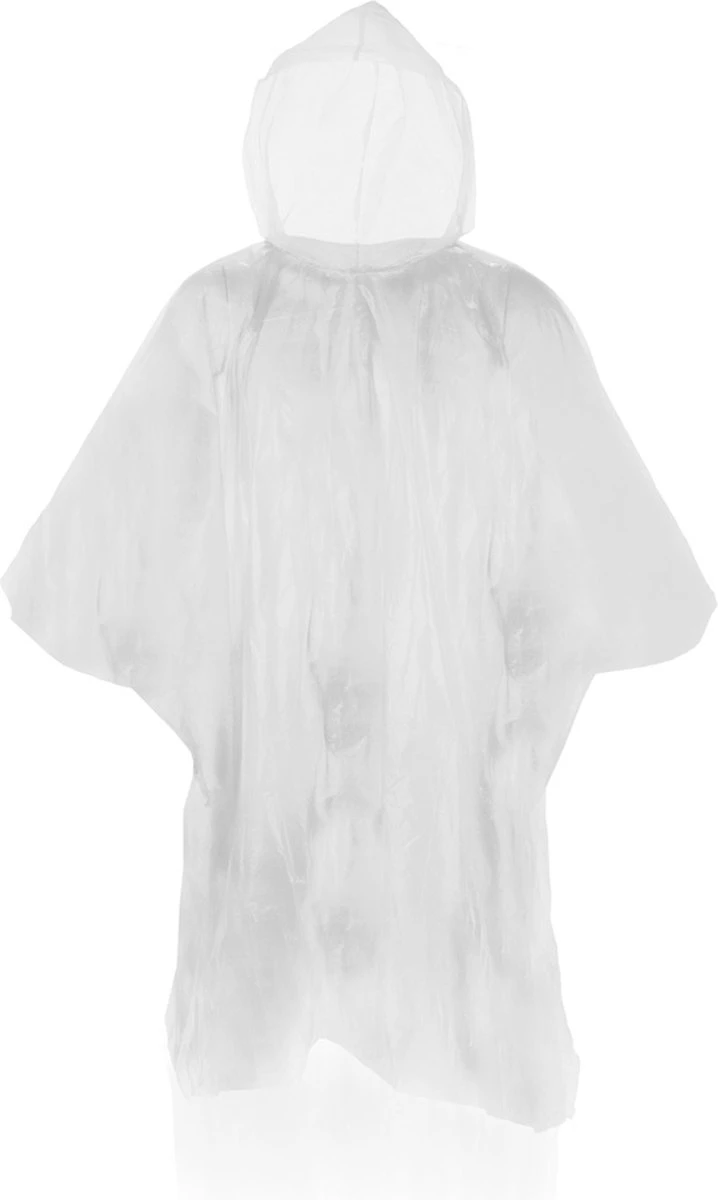 Merkloos Pakket Van 5x Stuks Voordelige Wegwerp Regenponcho Voor Volwassenen - Wit 3 Merkloos Pakket Van 5x Stuks Voordelige Wegwerp Regenponcho Voor Volwassenen - Wit