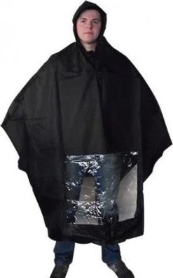 Poncho Regenponcho - Fietsponcho Fiets - One Size - Unisex Zwart - Sport-Plein -Regenjas En Paraplu 747x1200 2