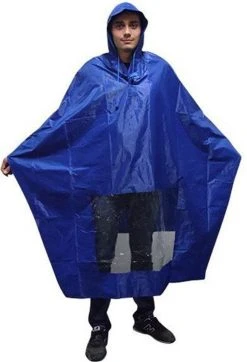 Poncho Regenponcho - Fietsponcho Fiets - Koplampproof Transparant - One Size Unisex Blauw -Regenjas En Paraplu 819x1200 9