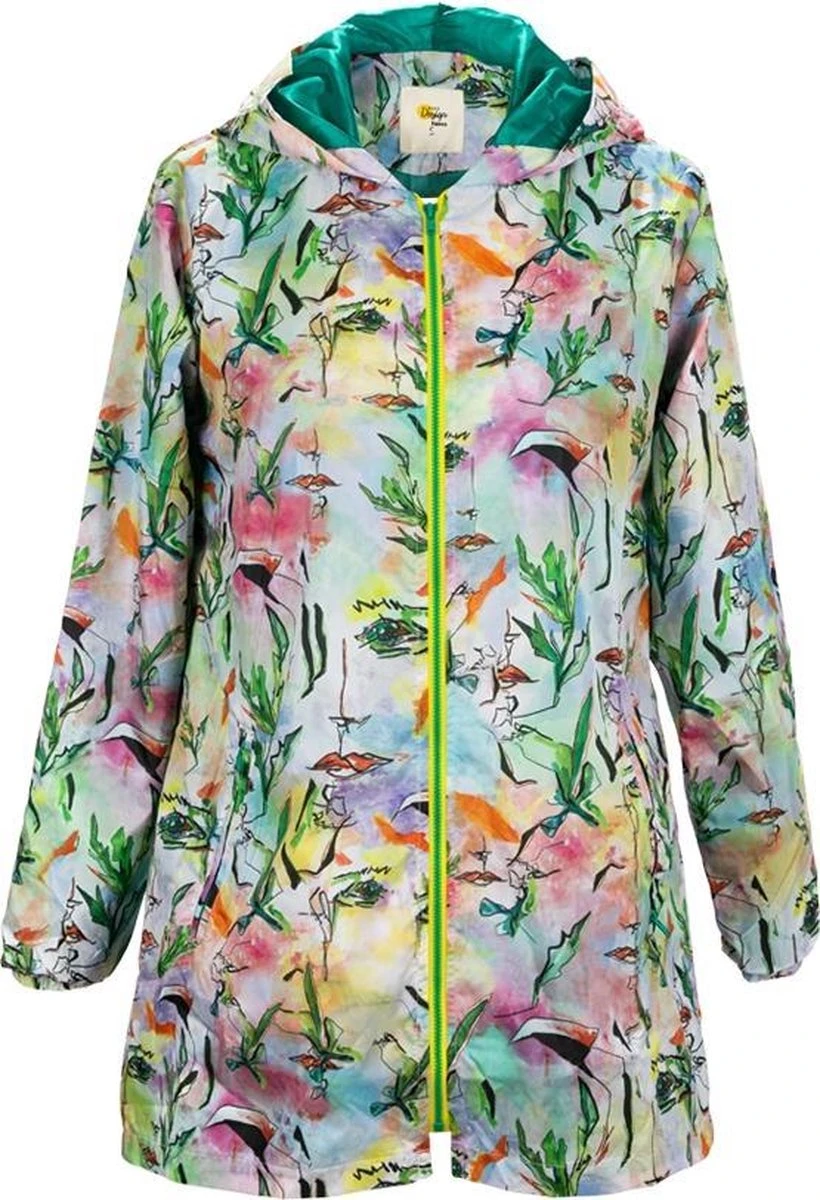 BiggDesign Faces - Dames Regenjas Waterdicht - Regenpak - Maat M 3 BiggDesign Faces - Dames Regenjas Waterdicht - Regenpak - Maat M