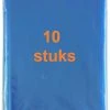 Merkloos 10 Stuks Wegwerp Poncho Transparant Blauw | Regen | Festival | Wandelen | Evenement