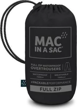 Mac In A Sac Full Zipper Regenbroek - Zwart - Maat L -Regenjas En Paraplu 842x1200