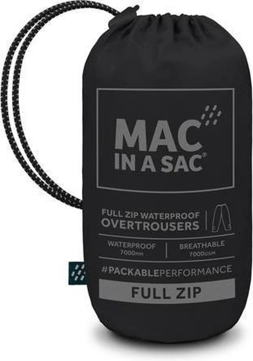 Mac In A Sac Full Zipper Regenbroek - Zwart - Maat XXL 9 Mac In A Sac Full Zipper Regenbroek - Zwart - Maat XXL - Afbeelding 7