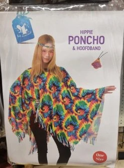 Poncho - Hippie Kostuum